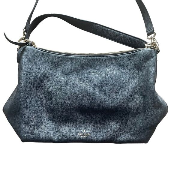 Kate Spade Black Pebbled Leather Purse Handbag - Picture 4 of 5